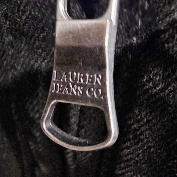 LRL Lauren Jeans Manhatten Denim Black Jean Jacket Womens Size M - Picture 11 of 16